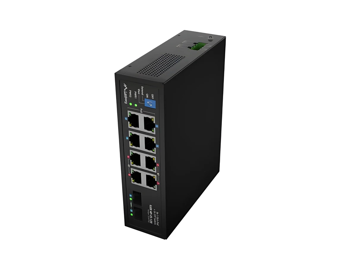 LANBERG SWITCH LIGHT INDUSTRIAL POE 4XBT 4XAT 2XSFP DIN NIEZARZĄDZALNY GIGABIT ETHERNET