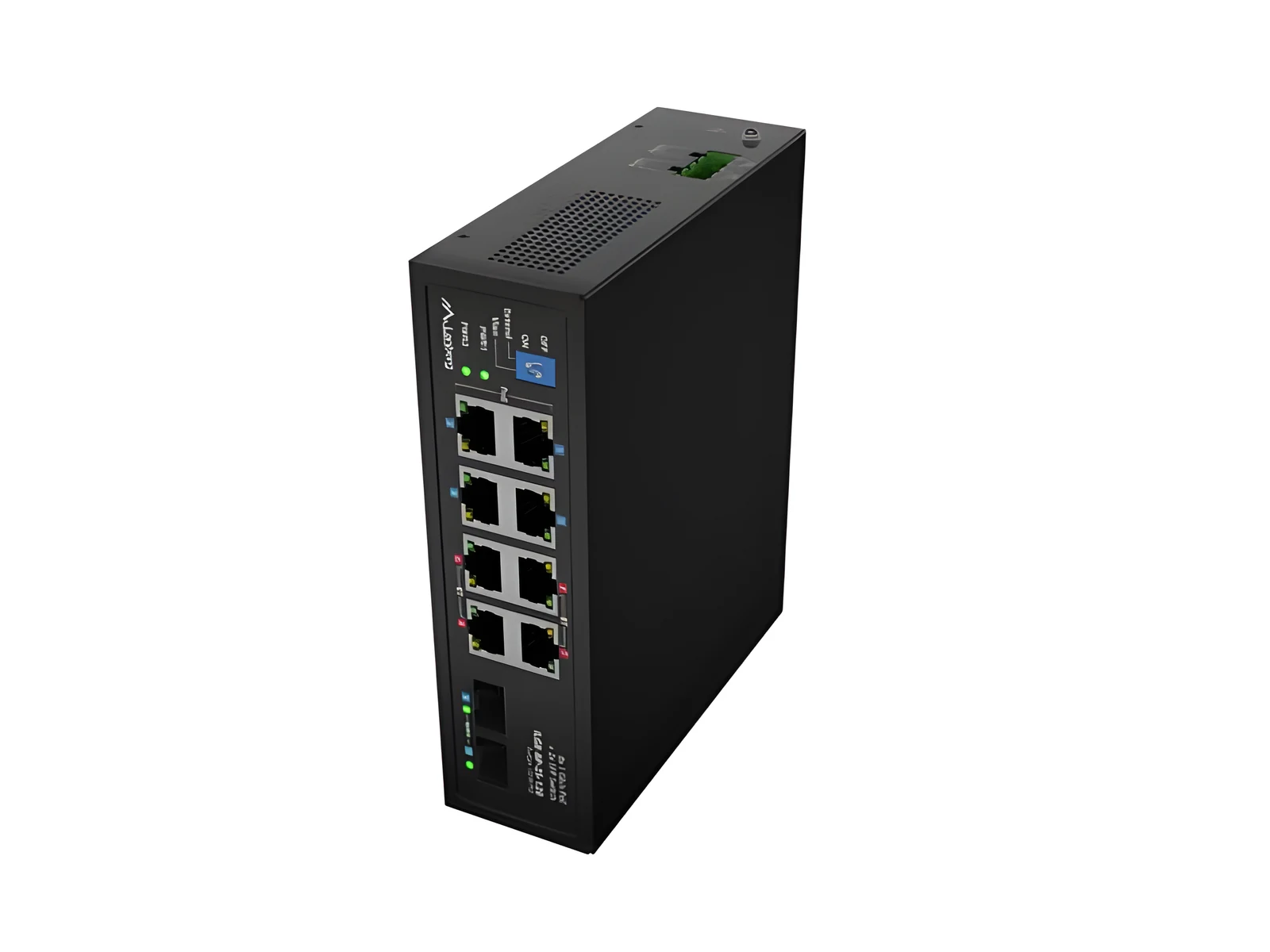 LANBERG SWITCH LIGHT INDUSTRIAL POE 4XBT 4XAT 2XSFP DIN NIEZARZĄDZALNY GIGABIT ETHERNET — zdjęcie 1 z 8