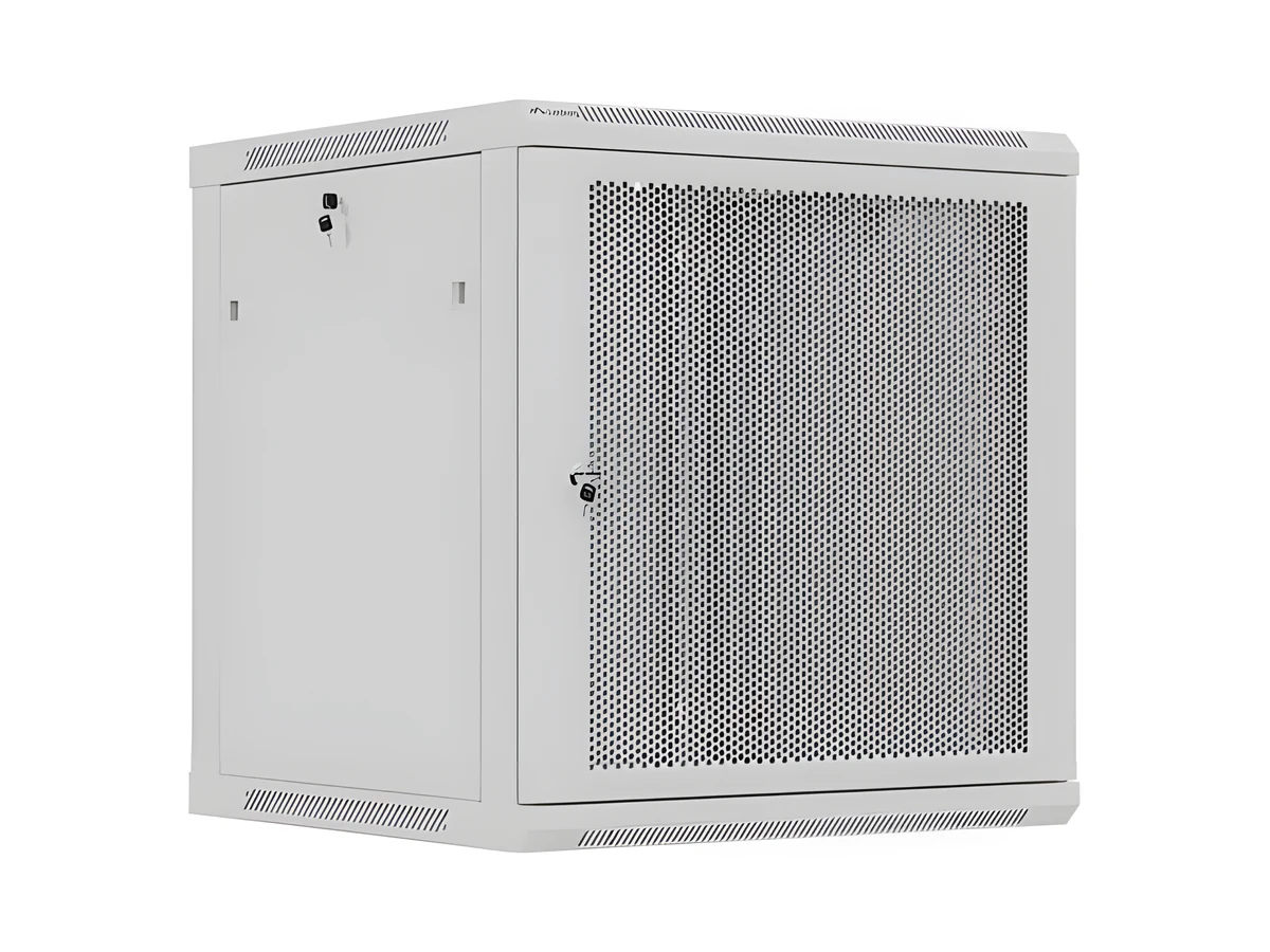 LANBERG SZAFA INSTALACYJNA RACK WISZĄCA 19" 12U 600X600 SZARA DRZWI PERFOROWANE (FLAT PACK)