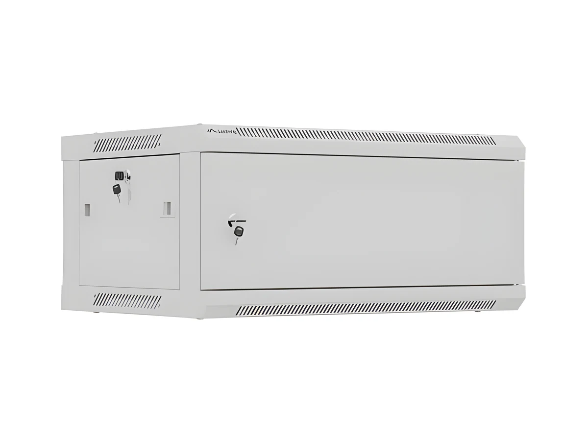 LANBERG SZAFA INSTALACYJNA RACK WISZĄCA 19" 4U 600X450 SZARA DRZWI METALOWE (FLAT PACK)