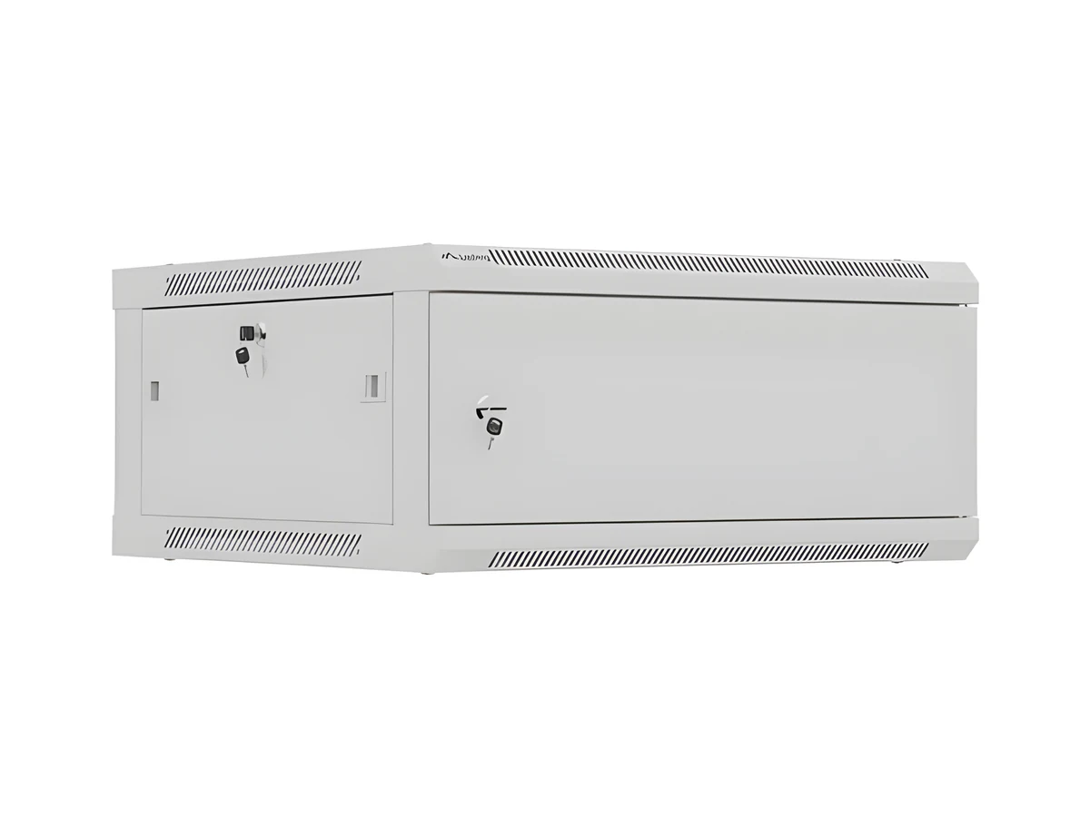 LANBERG SZAFA INSTALACYJNA RACK WISZĄCA 19" 4U 600X600 SZARA DRZWI METALOWE (FLAT PACK)