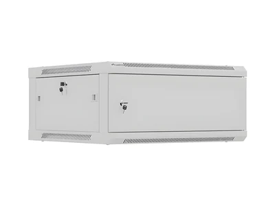 Szafa instalacyjna Rack wisząca 19" 4U 600x600 szara, drzwi metalowe (płaski pakiet) - LANBERG