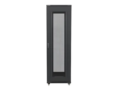Szafa stojąca Rack 19" Lanberg FF01-8042-23B, 42U, 800x1000 mm, perforowane drzwi, czarna