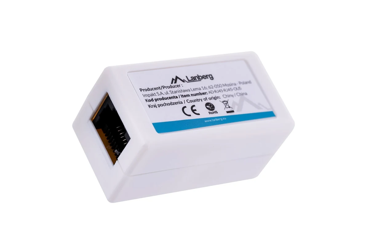 LANBERG ZŁĄCZKA SIECIOWA 2X RJ45 KAT.5E UTP