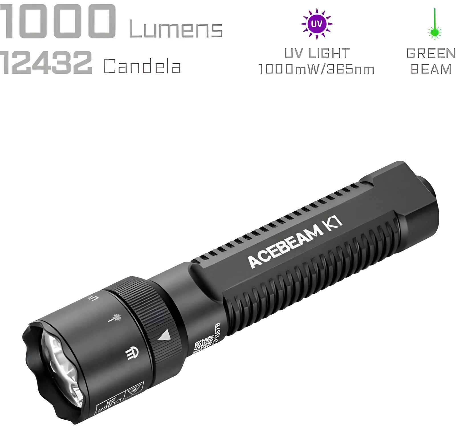 Latarka Acebeam K1 Black - IP68, Stop Aluminium — zdjęcie 1 z 3