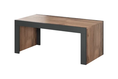 Stolik kawowy MILA 120x60x50 cm, dąb Wotan + antracyt