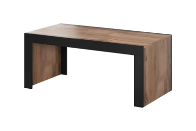 Stolik kawowy MILA 120x60x50 cm, dąb Wotan + czarny