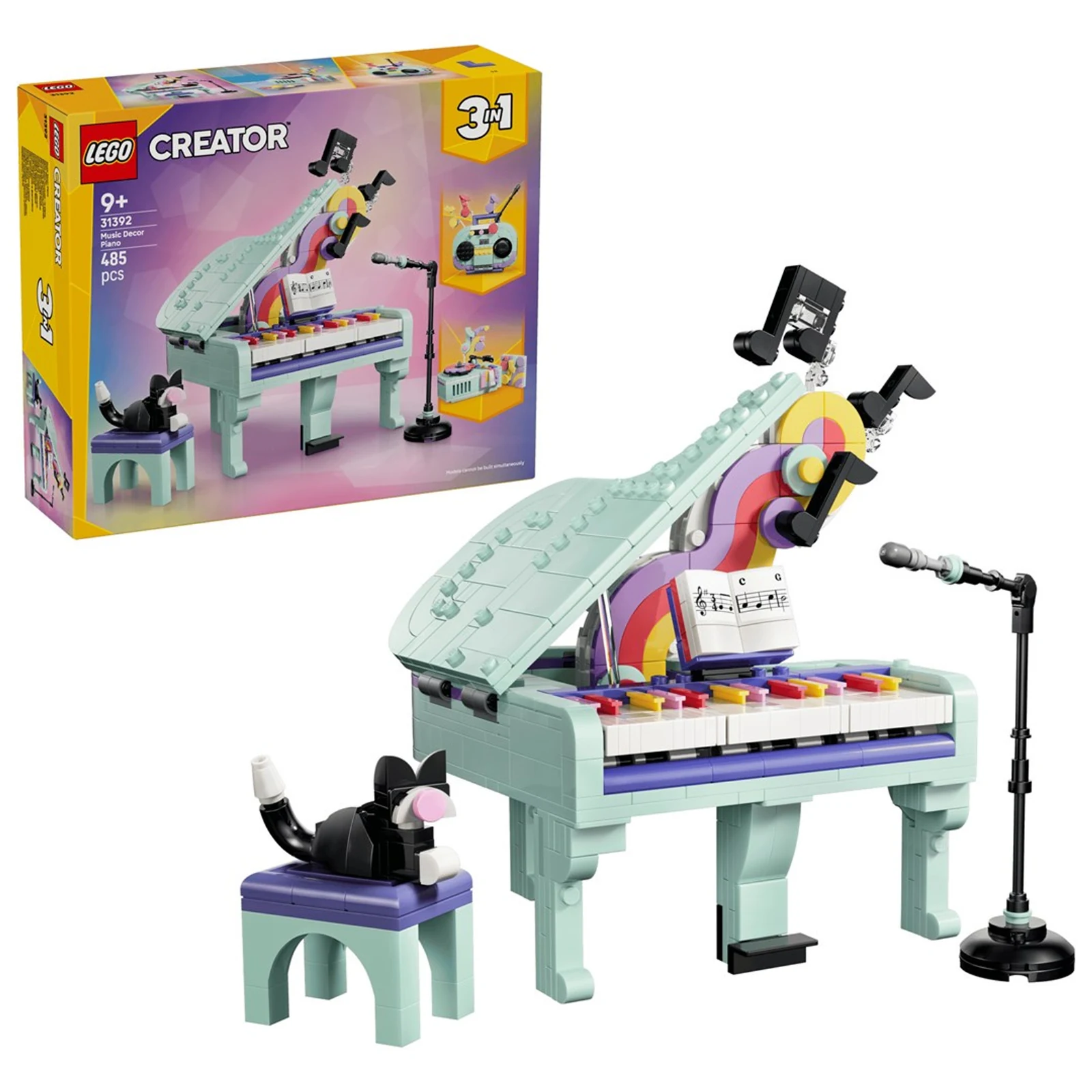 LEGO Creator 3w1 31392 - Dekoracyjny fortepian z kotem — zdjęcie 1 z 8