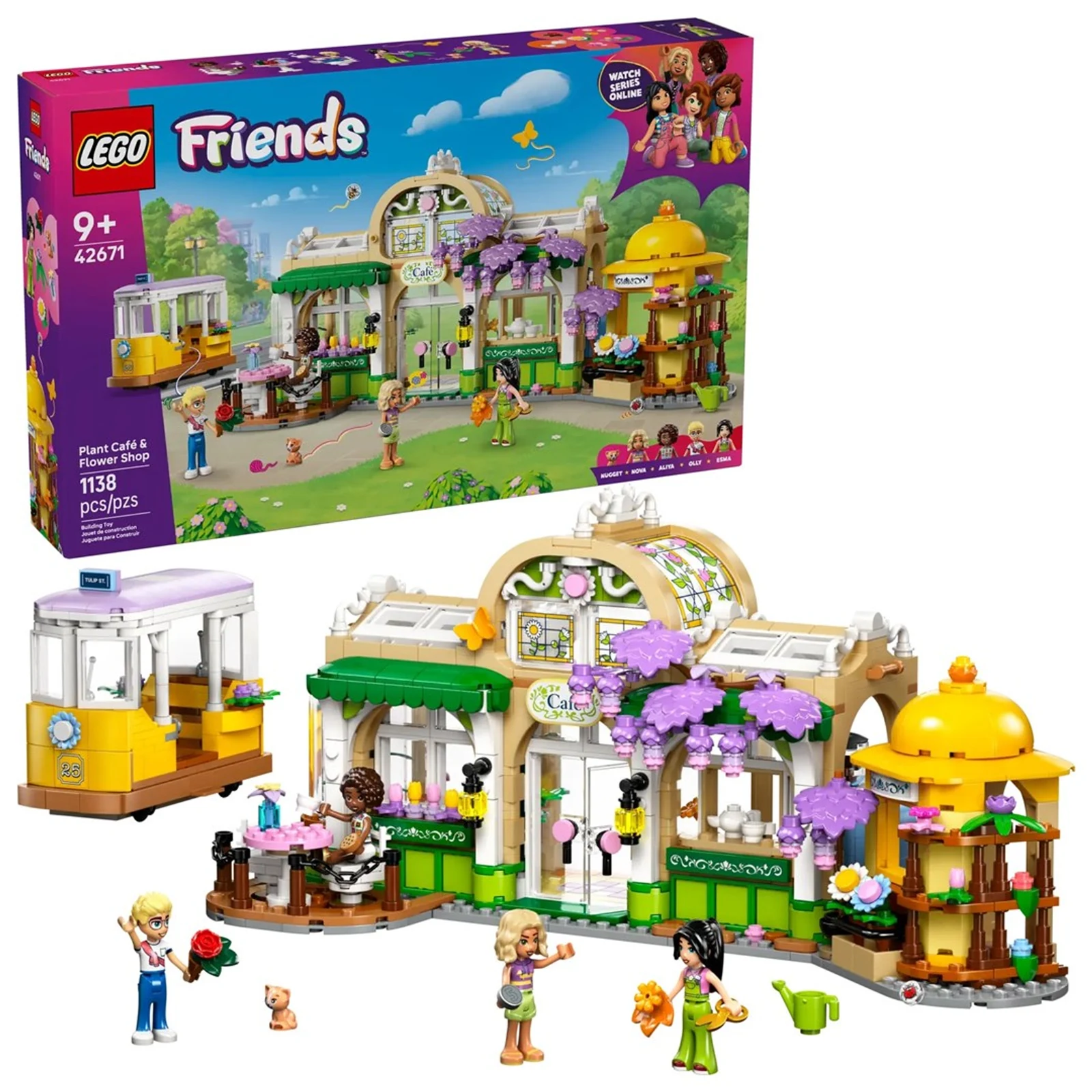 LEGO Friends 42671 - Zielona kawiarnia i kwiaciarnia — zdjęcie 1 z 8
