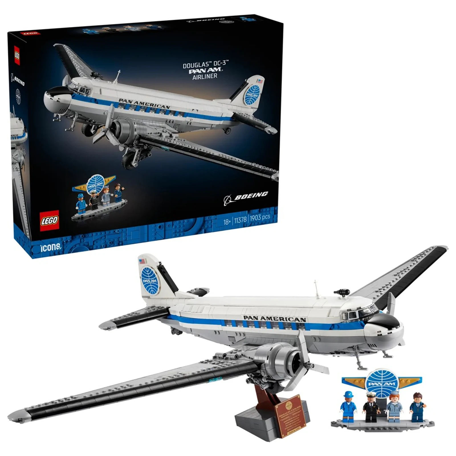 LEGO Icons 11378 - Samolot pasażerski Douglas DC-3 PAN AM — zdjęcie 1 z 8