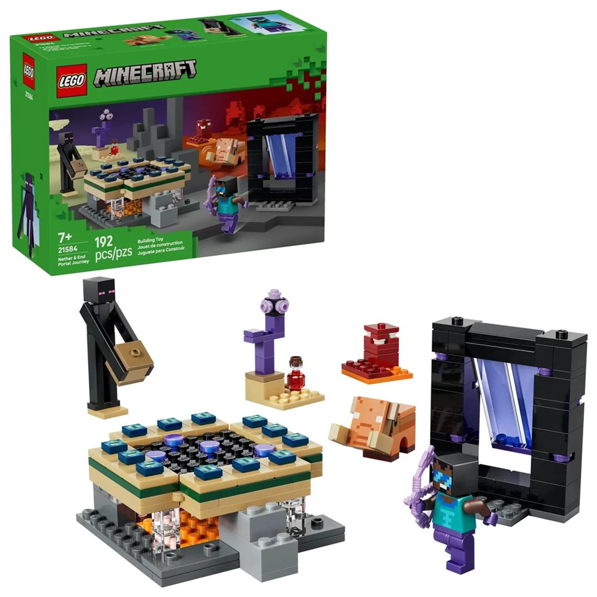 LEGO Minecraft 21584 - Podróż przez portal do Netheru i Kresu