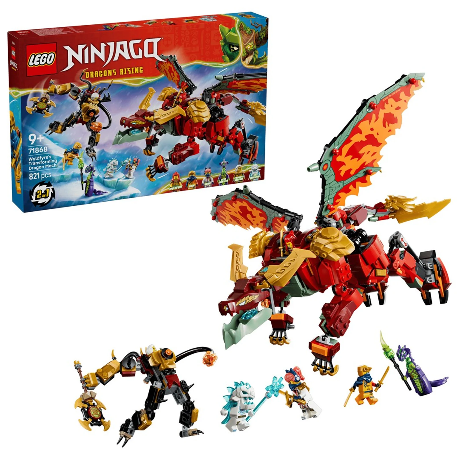 LEGO Ninjago 71868 - Transformujący smoczy mech Wyldfyre — zdjęcie 1 z 8
