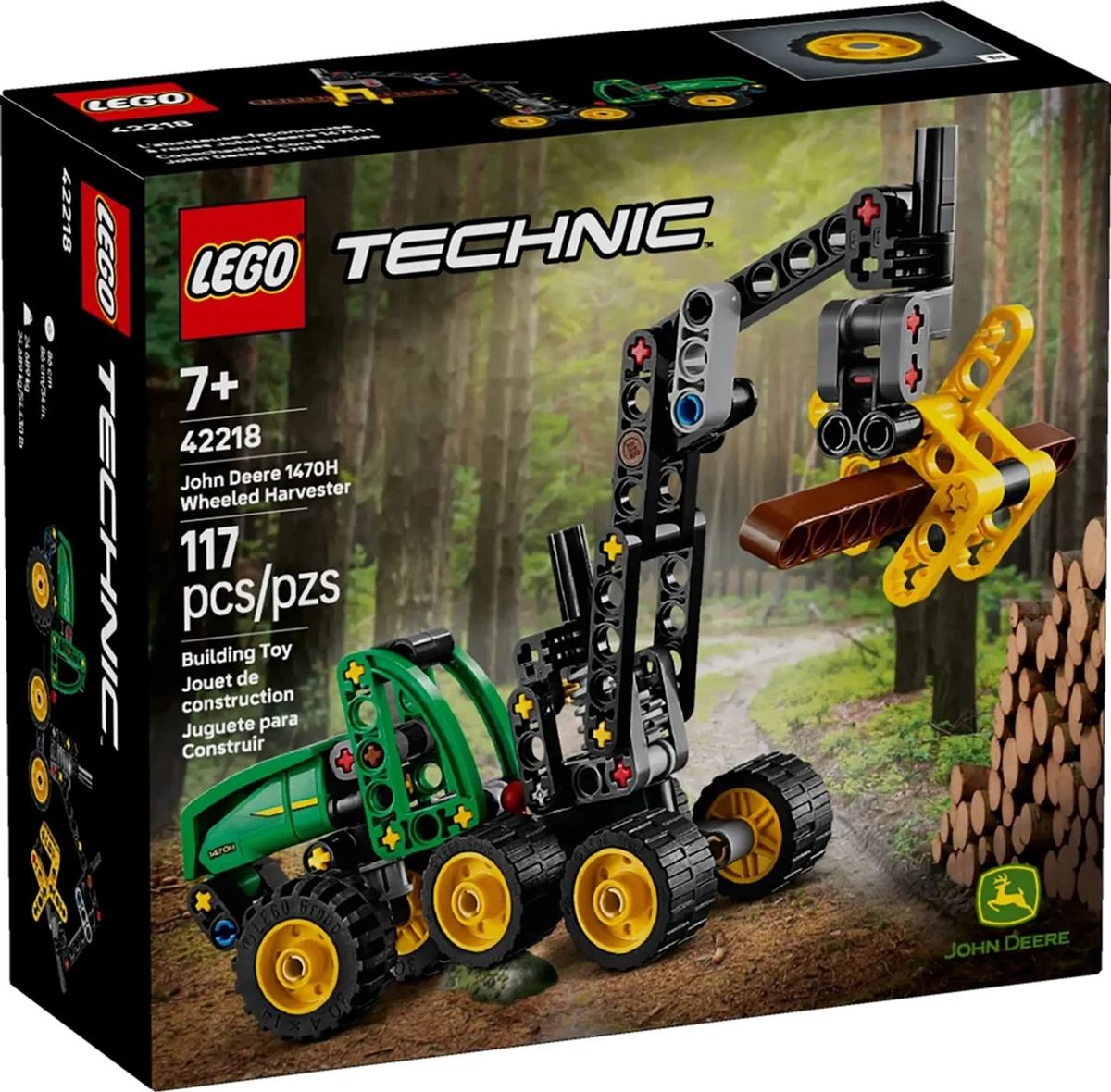 LEGO Technic John Deere 1470H Harwester 117 Elementów