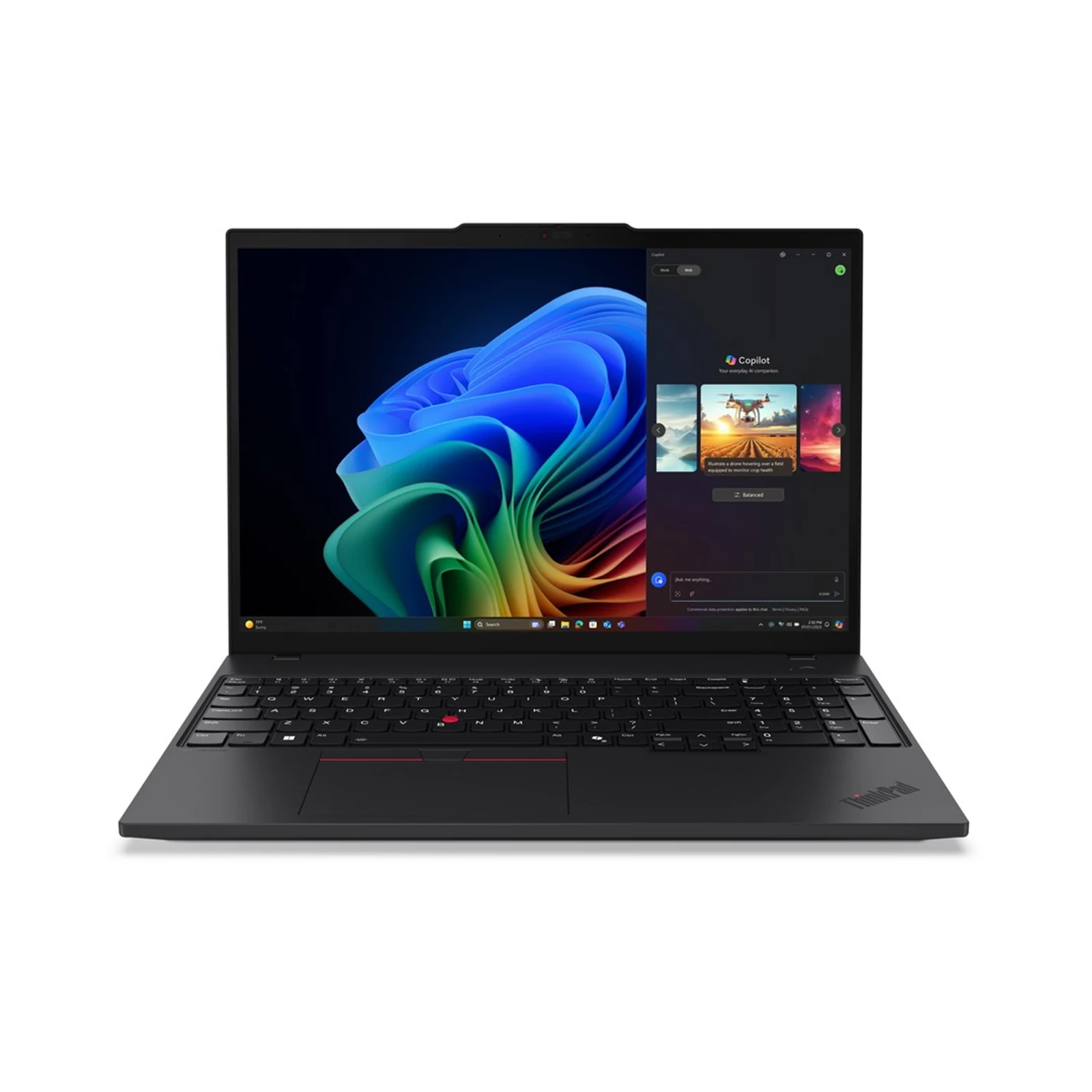 Laptop Lenovo ThinkPad T16 Gen 4 Copilot+ Ryzen AI 7 PRO 350 16" WUXGA IPS 400 nitów, 16GB DDR5, 512GB SSD, kamera 5MP, klawiatura podświetlana, Windows 11 — zdjęcie 1 z 8