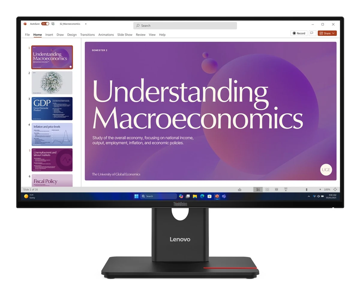 Monitor Lenovo ThinkVision T24D-40 23.8" FHD 120Hz 250 nitów, HDMI, DP, USB, Eclipse Black