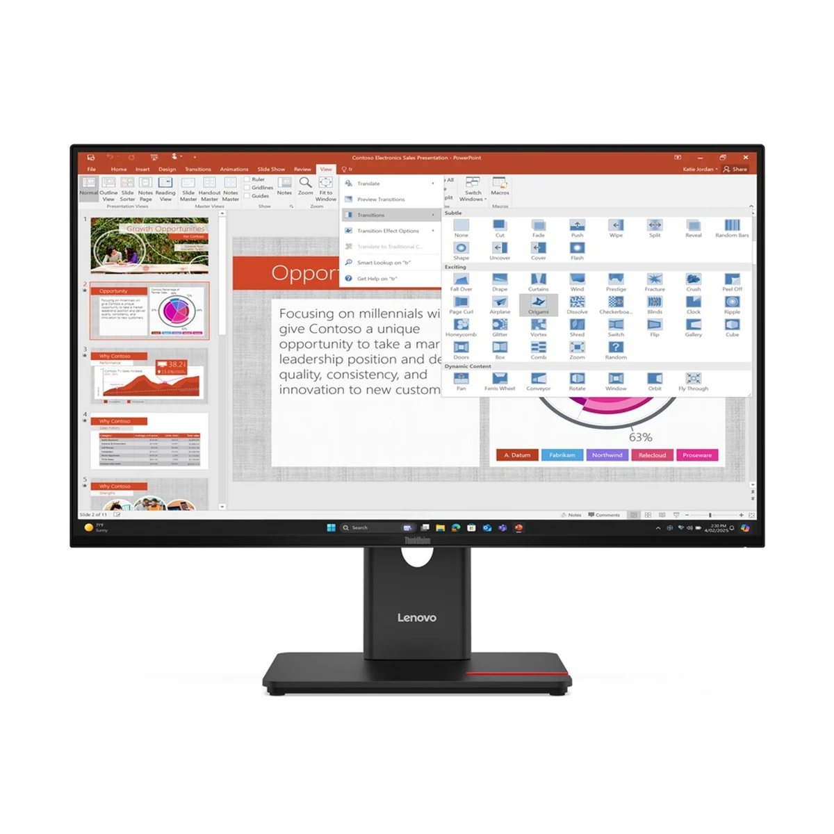 Lenovo ThinkVision T27-40 27" IPS FHD 120Hz Monitor