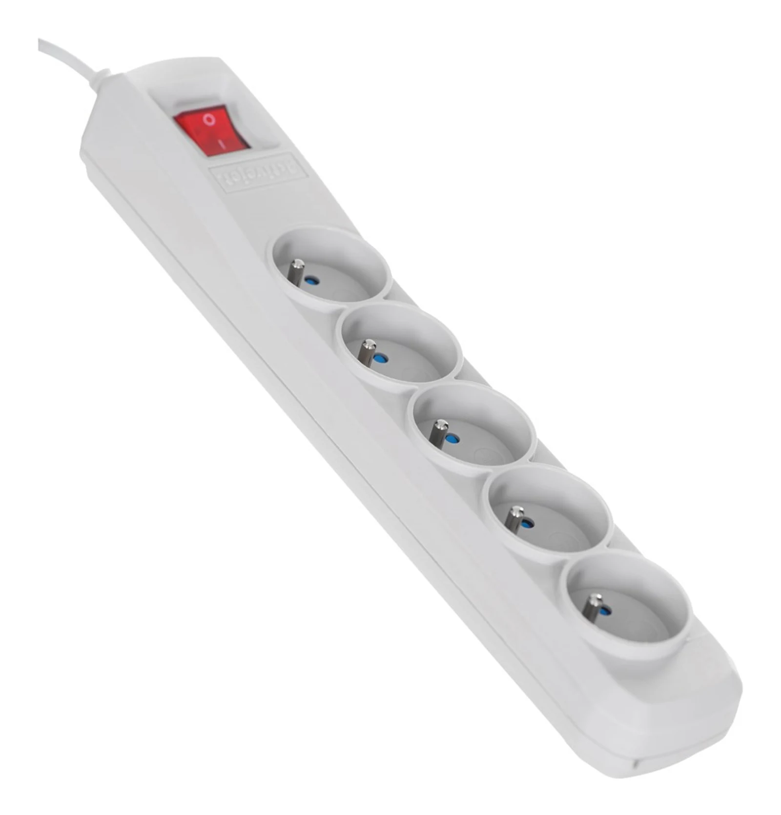 Listwa przeciwprzepięciowa Activejet 5m, 5 gniazd, szara — zdjęcie 1 z 4