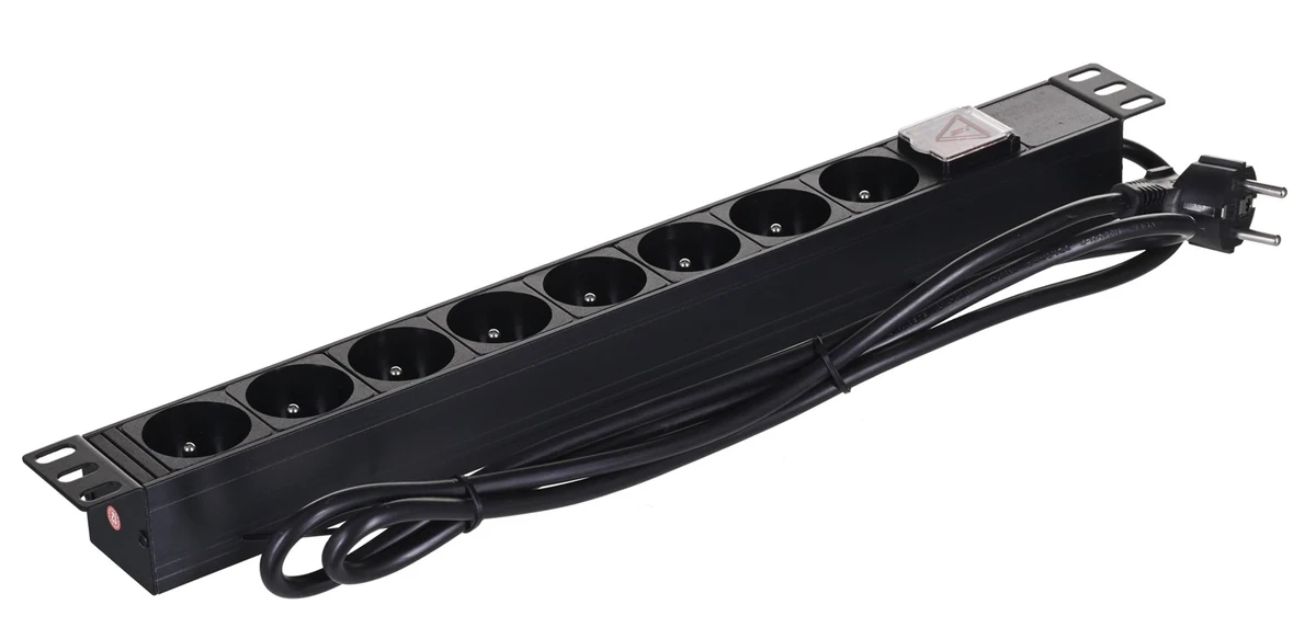 Listwa zasilająca A-LAN PZ081U, 1,8m, czarna