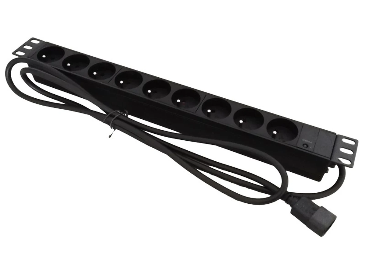 Listwa zasilająca A-LAN PZ09U, 1,8m, czarna