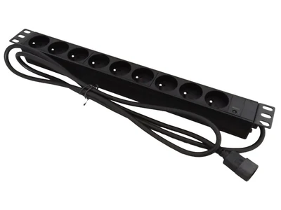 Listwa zasilająca A-LAN PZ09U, 1,8m, czarna