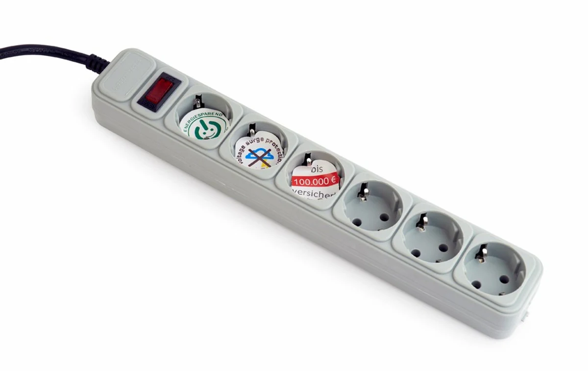 Listwa zasilająca ENERGENIE SPG6-B-6C, 1,8m, szara