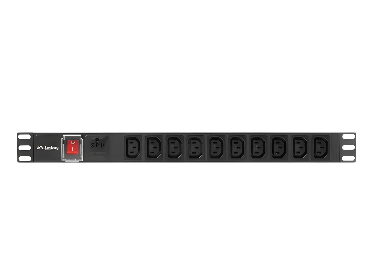 Listwa zasilająca Lanberg PDU-10I-0200-IEC-BK, 10 gniazd