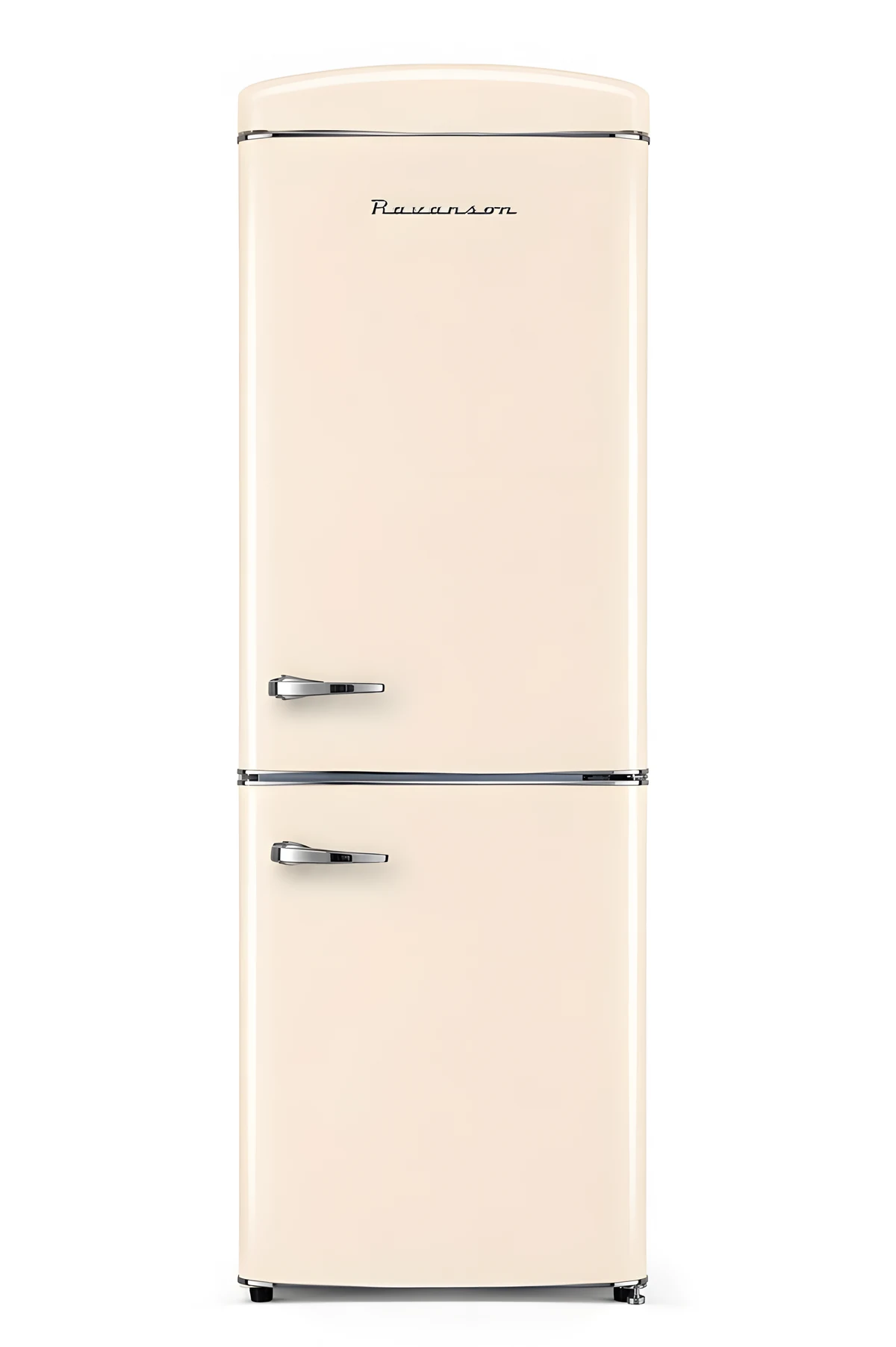 Lodówka Retro Ravanson LKK-315RC 597mm x 707mm x 1943 mm | 315l | Total No Frost | klasa E | kremowy