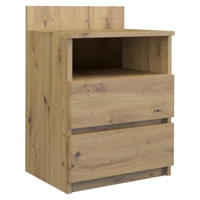 Stolik nocny Malwa, 2 szuflady, kolor Artisan
