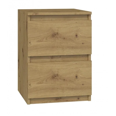 Stolik nocny Malwa, 2 szuflady, kolor artisan