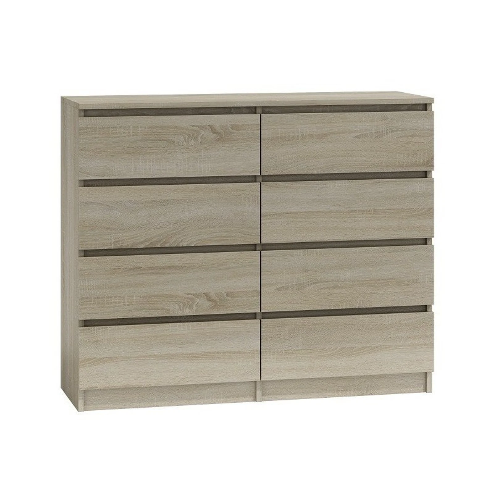 M8 MALWA KOMODA 120CM 8 SZUFLAD SONOMA — zdjęcie 1 z 4
