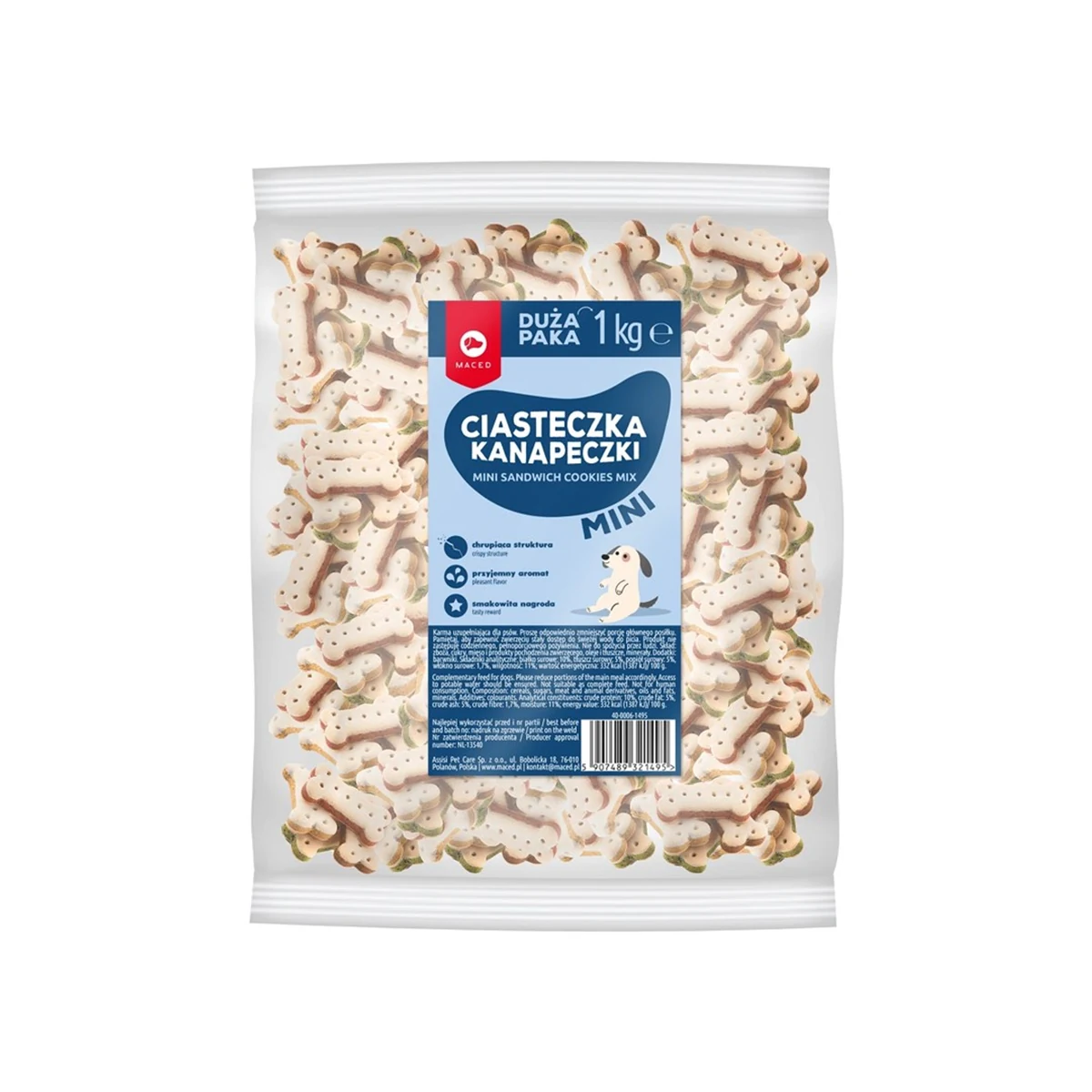 Maced Ciastka Kanapka Kostka Mix Mini - 1 kg