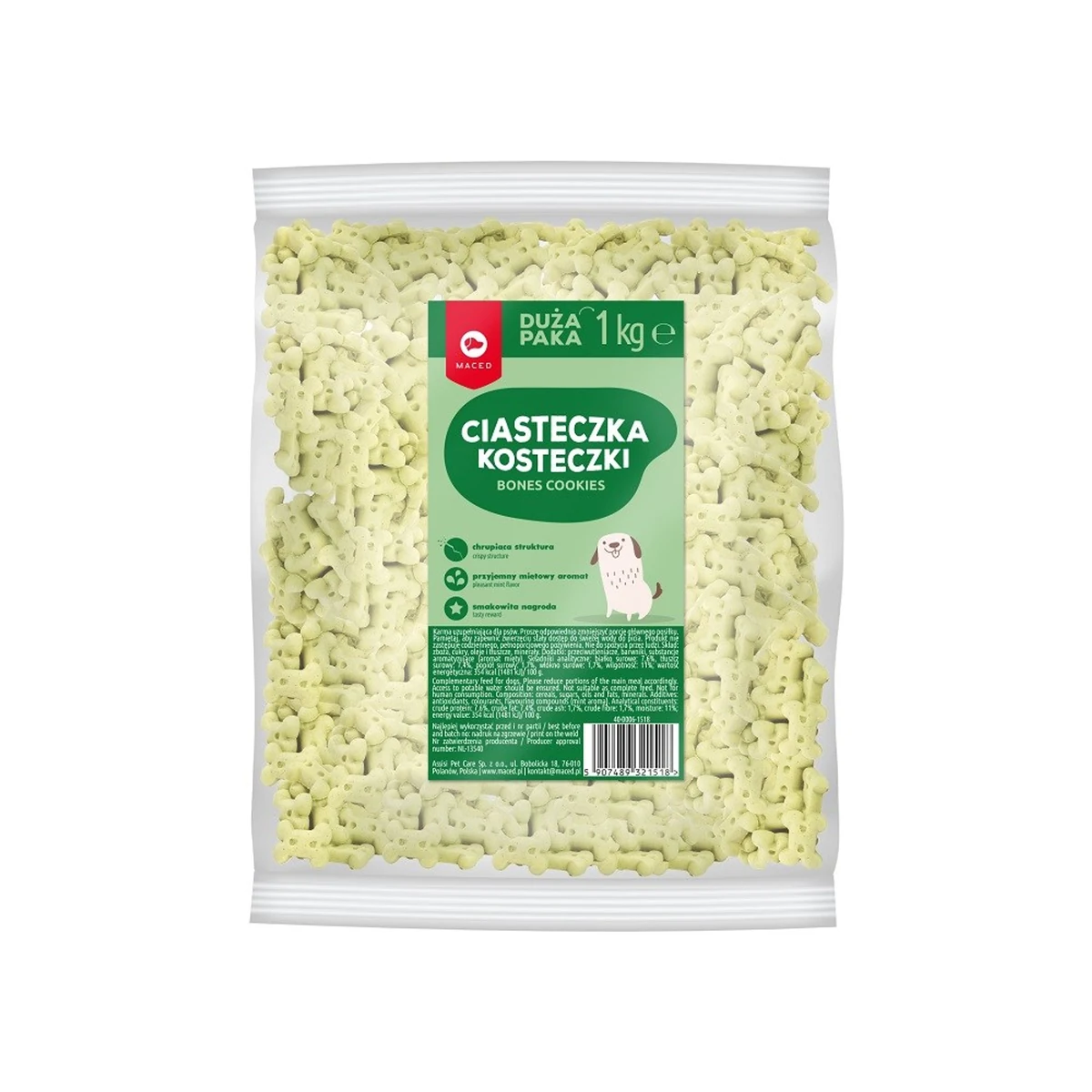 Maced - Miętowe Ciasteczka dla Psa - 1 kg