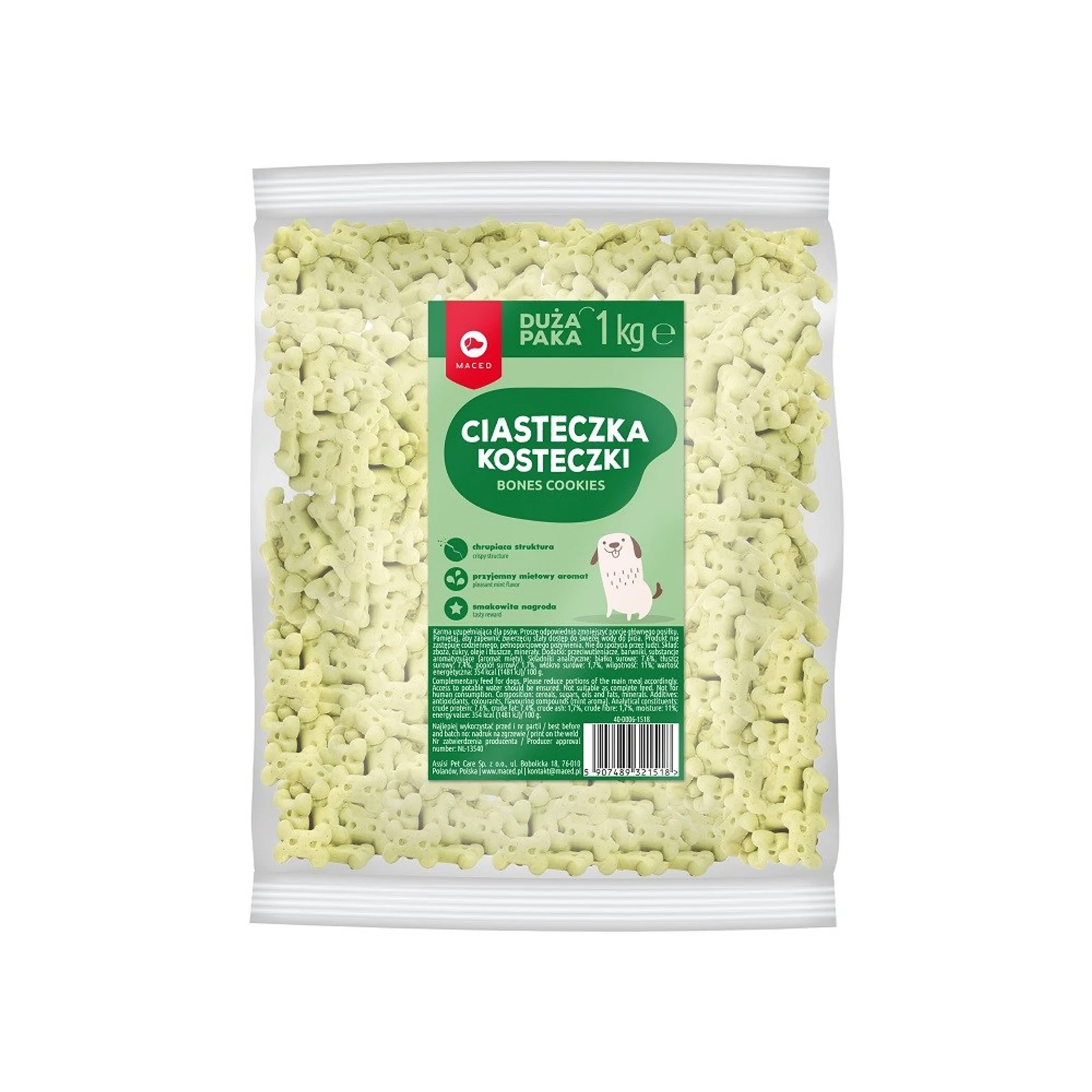 Maced Ciastka Miętowe Kosteczki - 1 kg