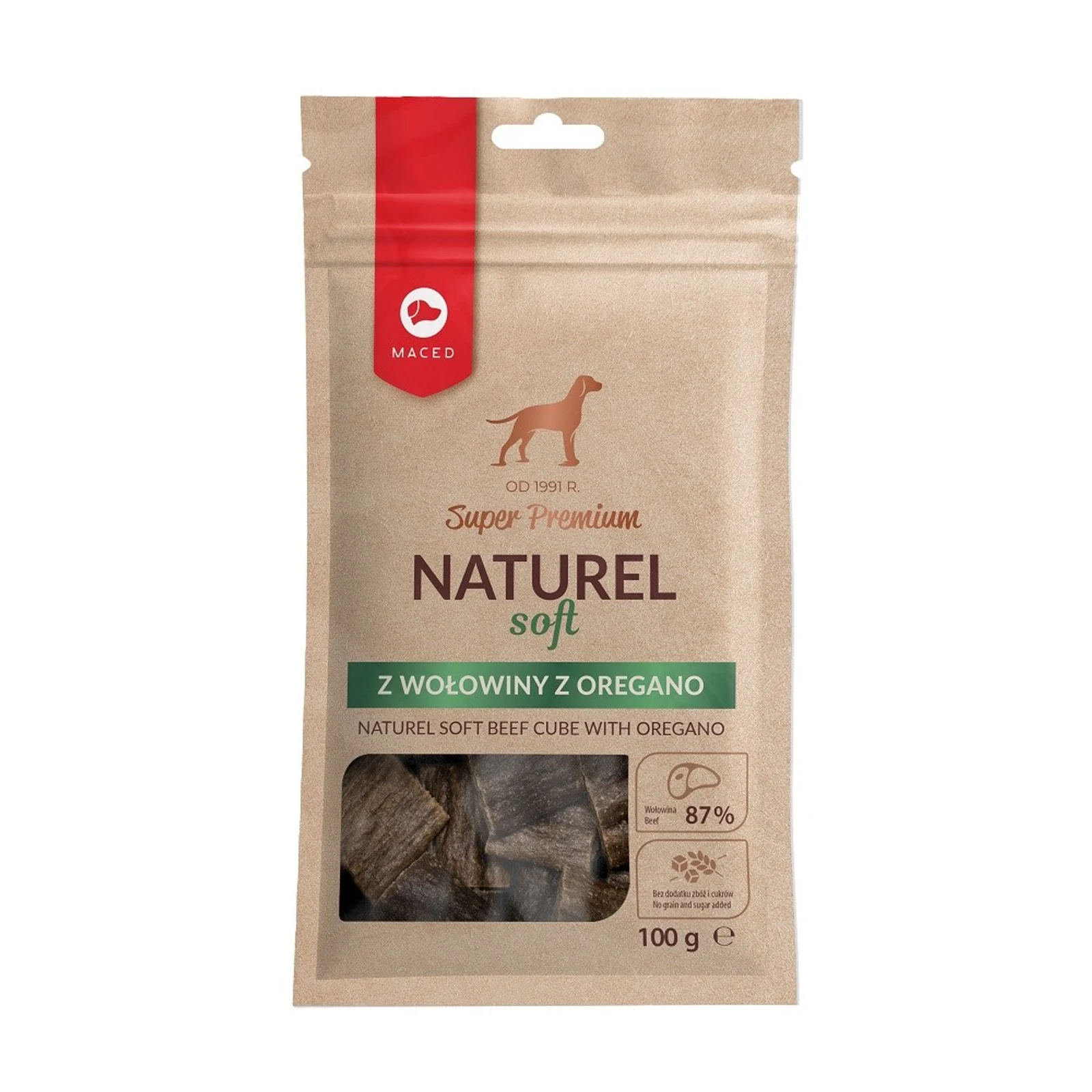 MACED NATUREL SOFT - Wołowina i Oregano, 100g