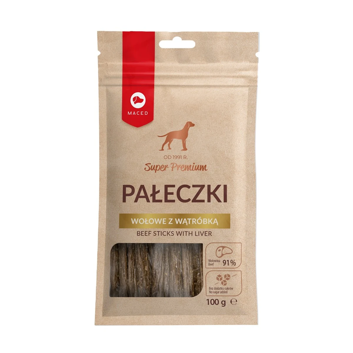 MACED Pałeczki wołowe z wątróbką - 100 g