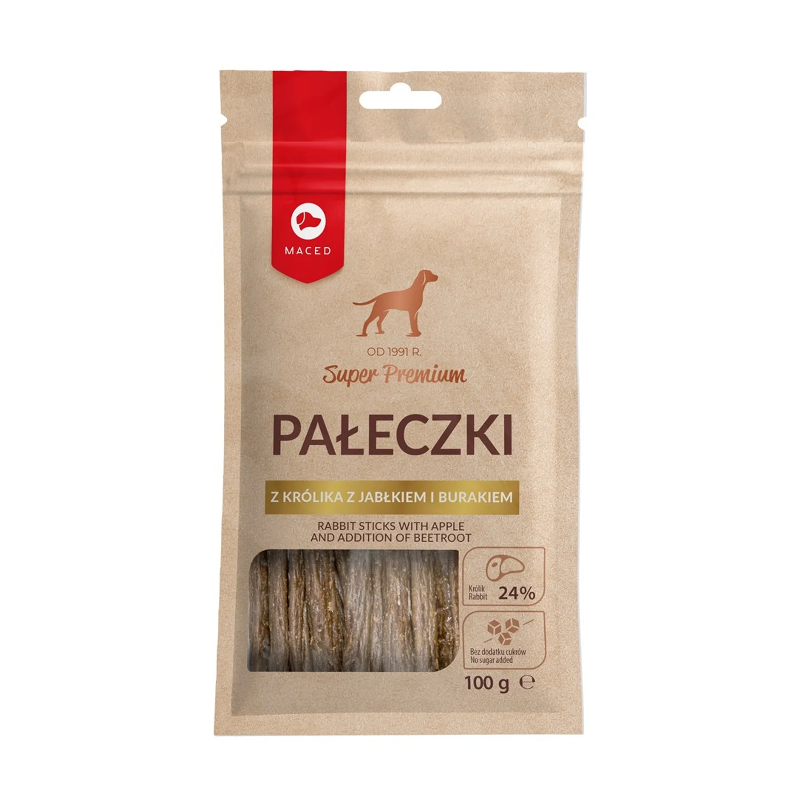 MACED Pałeczki z Królika Jabłkiem i Burakiem 100 g