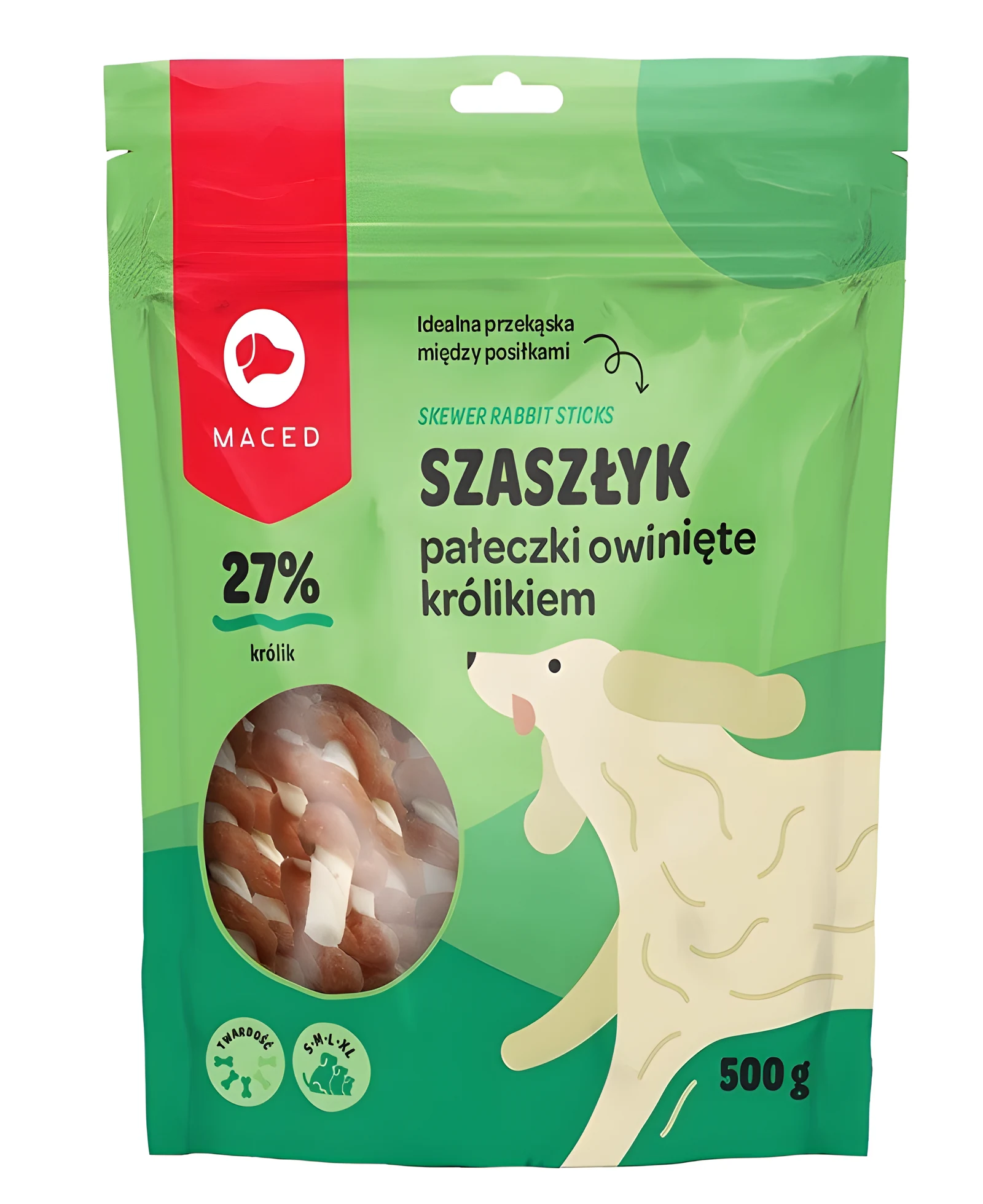 MACED Szaszłyk Pałeczki owinięte królikiem - 500 g