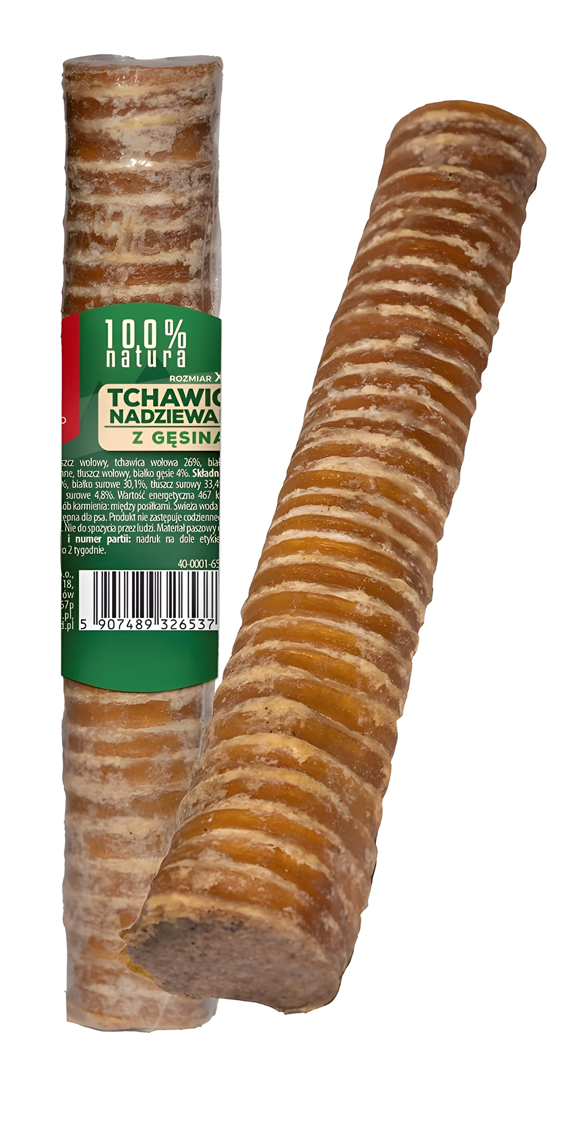 Przysmak dla psa - Tchawica duża nadziewana gęsiną 150g MACED