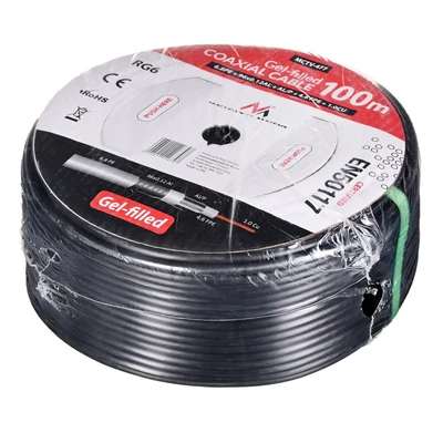 Kabel antenowy RG6 100M 75Ω czarny - Maclean
