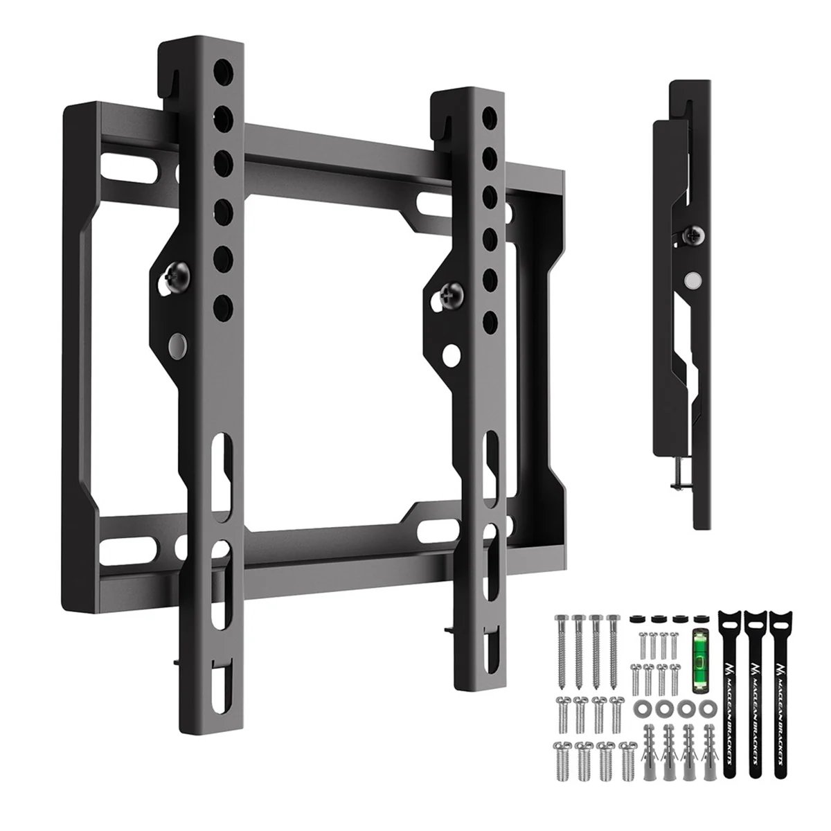 MACLEAN UCHWYT WIESZAK DO TV 13-43'' UCHWYT / WIESZAK DO TV MACLEAN, MAX VESA 200X200, 13-43", DO 45KG, CZARNY, REG. POCHYŁU