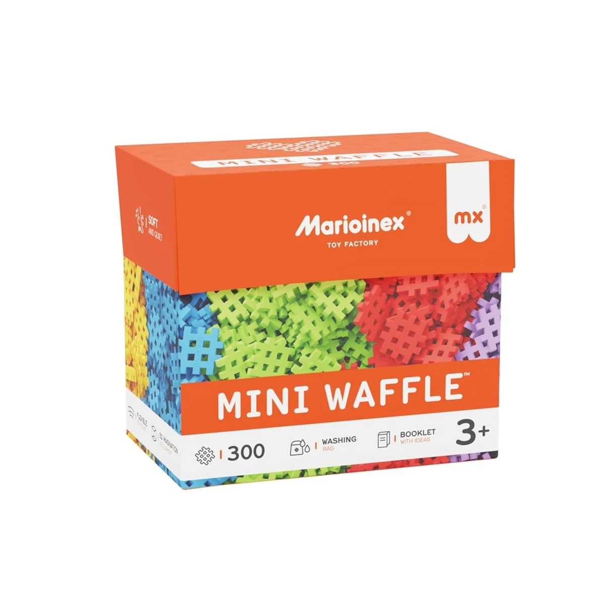 MARIOINEX Klocki Mini Waffle, 300 Elementów