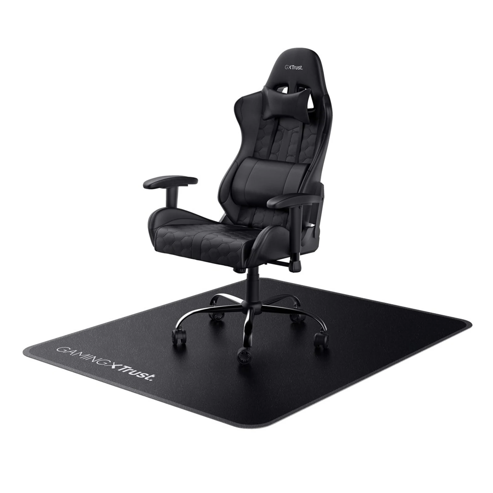 Mata pod fotel TRUST GXT 715 - czarna, 99x120cm — zdjęcie 1 z 6