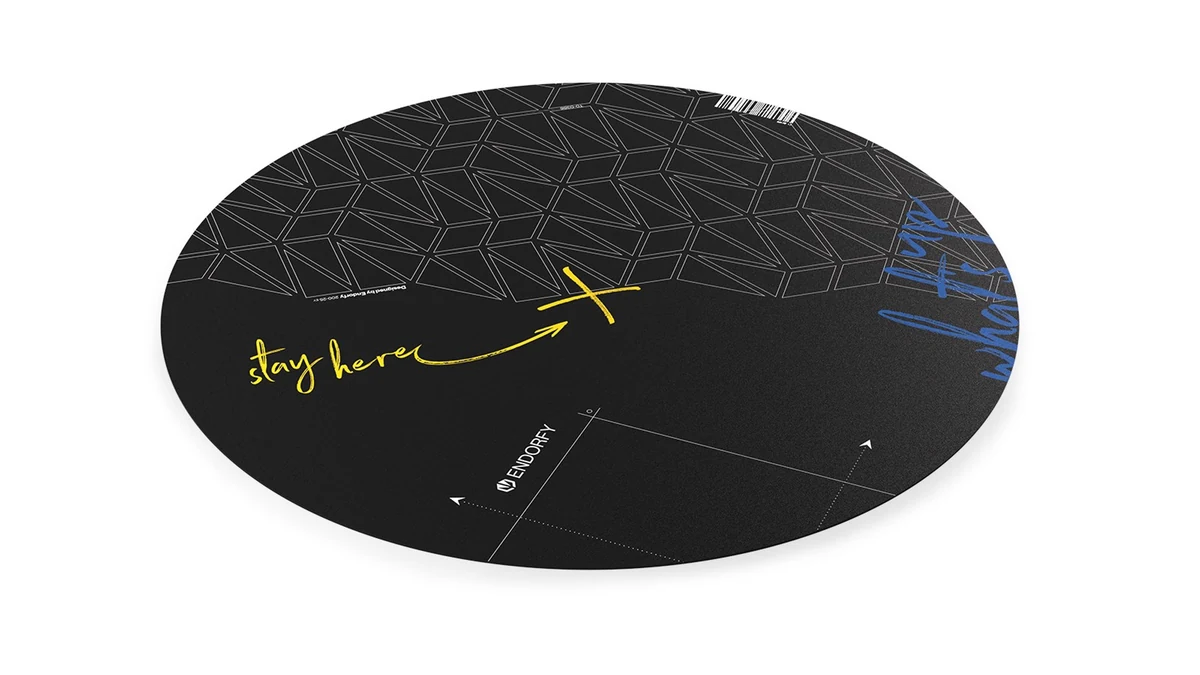 Mata podłogowa ENDORFY Floor Pad 110C - Czarna, Okrłągła