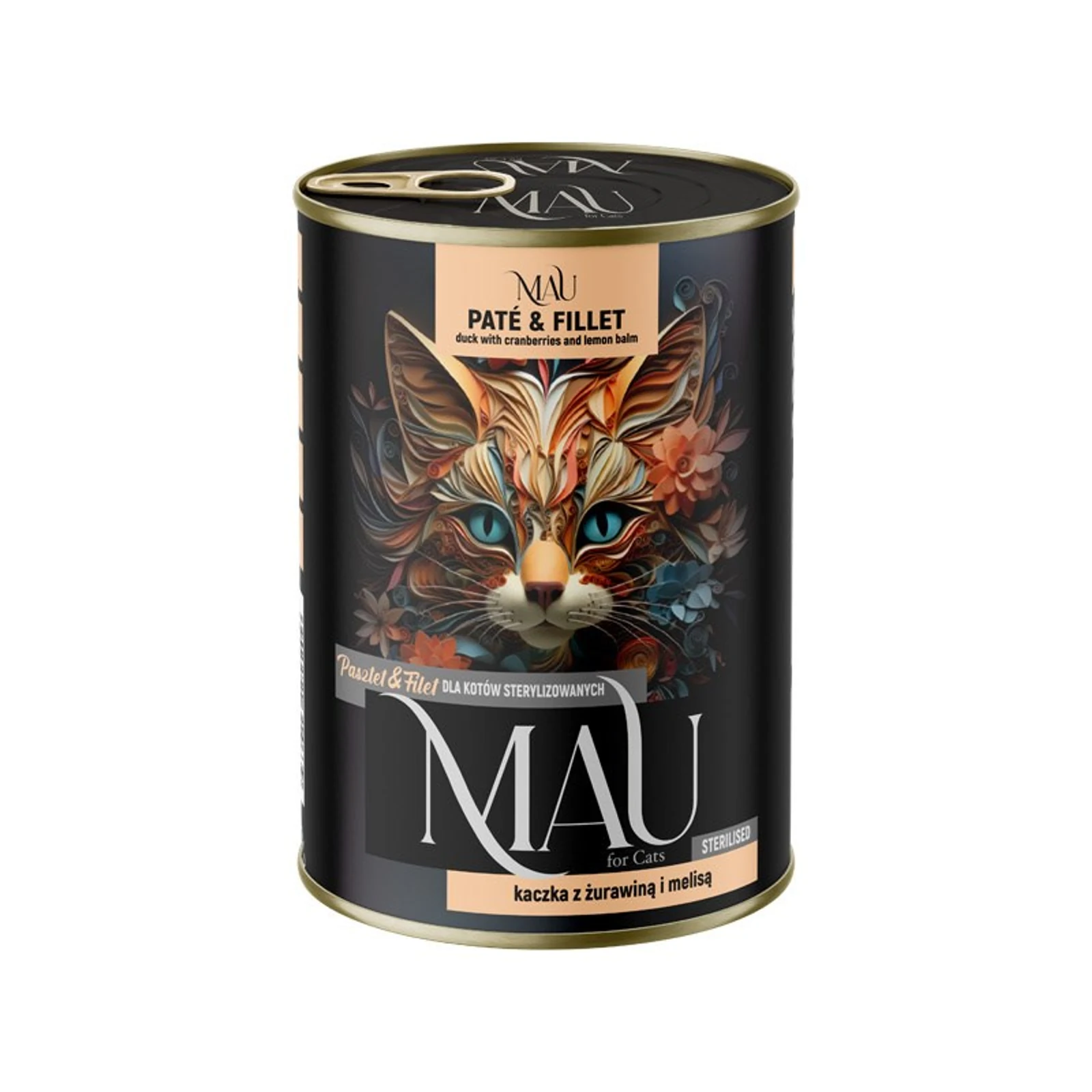 MAU P&F kaczka z żurawiną i melisą -kar.dla kota steryliz. 400g