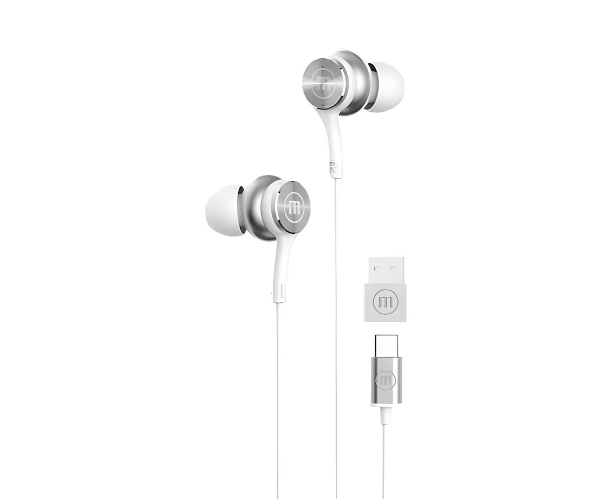 MAXELL XC1 Słuchawki przewodowe USB-C białe
