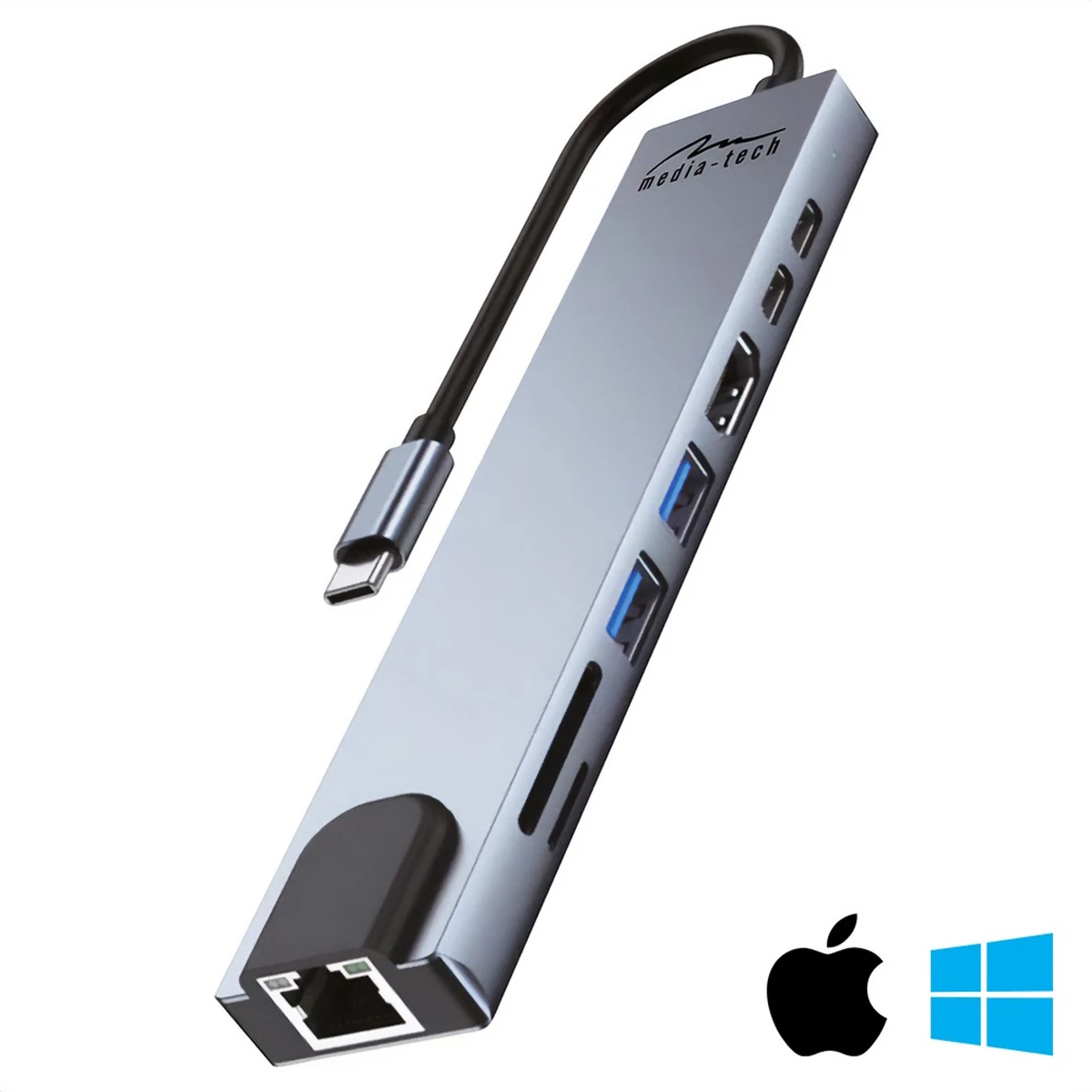Hub USB 8-portowy Media-Tech MT5046