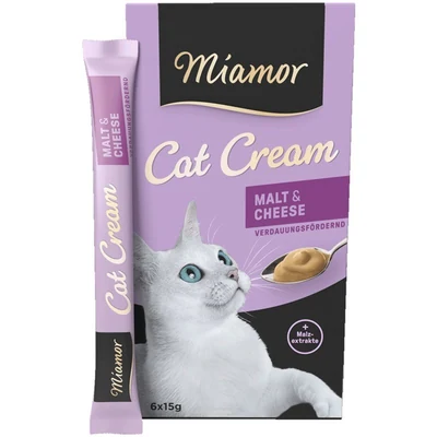 Mokra karma dla kota MIAMOR Malt Cream z serem 6x15g