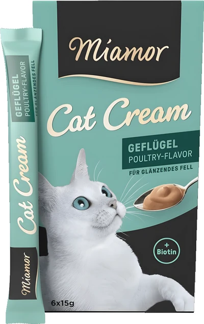 Mokra karma dla kota MIAMOR Cream Pasta z drobiem, 6 saszetek po 15g