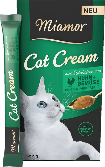 Mokra karma dla kota MIAMOR Cream Pasta z kurczakiem i warzywami 5x15g