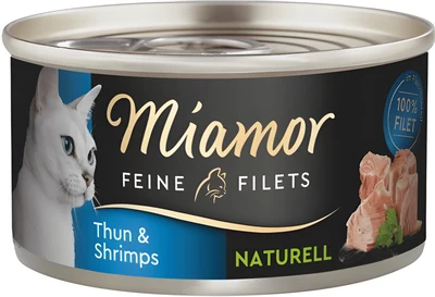 Mokra karma dla kota MIAMOR Feine Filets Naturelle - tuńczyk i krewetka 80g